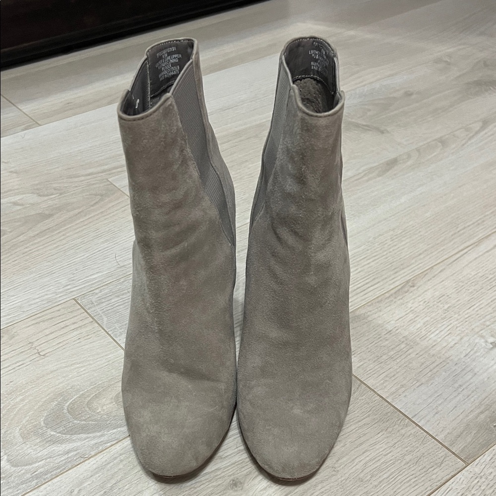 Steve Madden Taupe Suede Ankle Booties